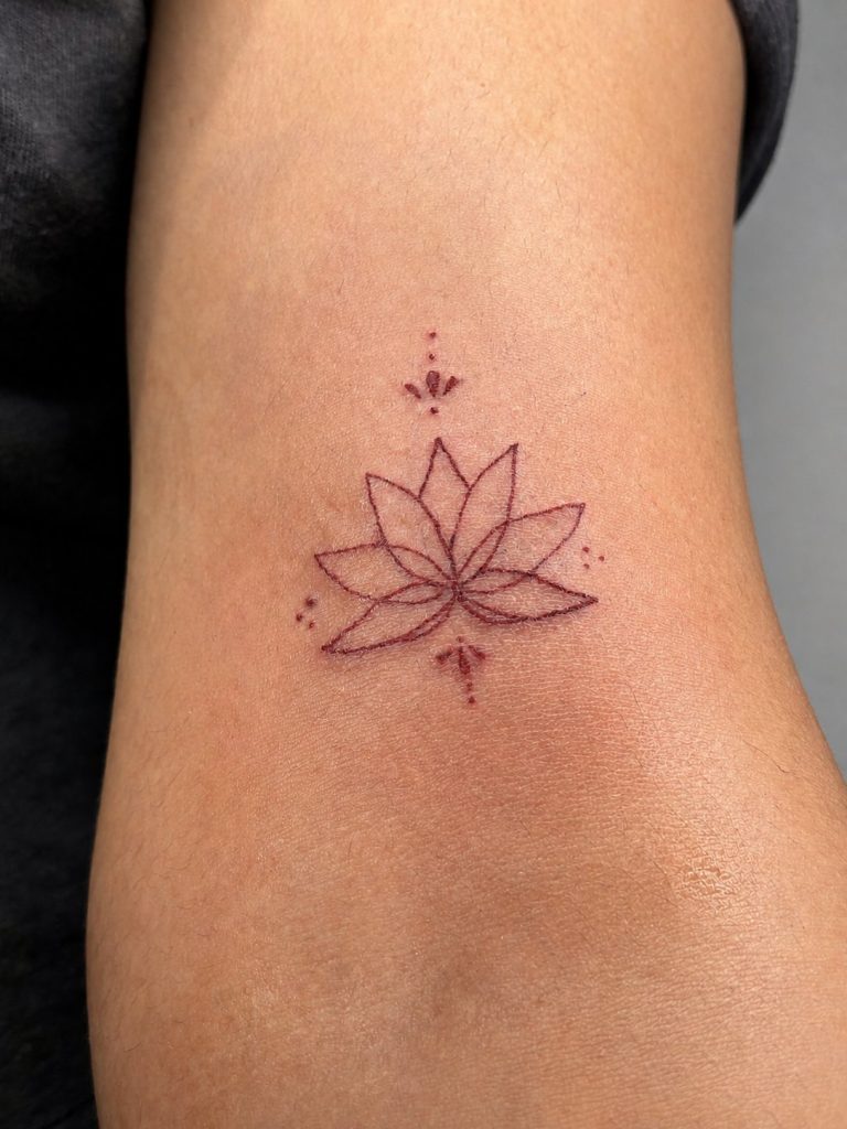 Fine line tattoo by Woke Tattoo Studio in Randburg