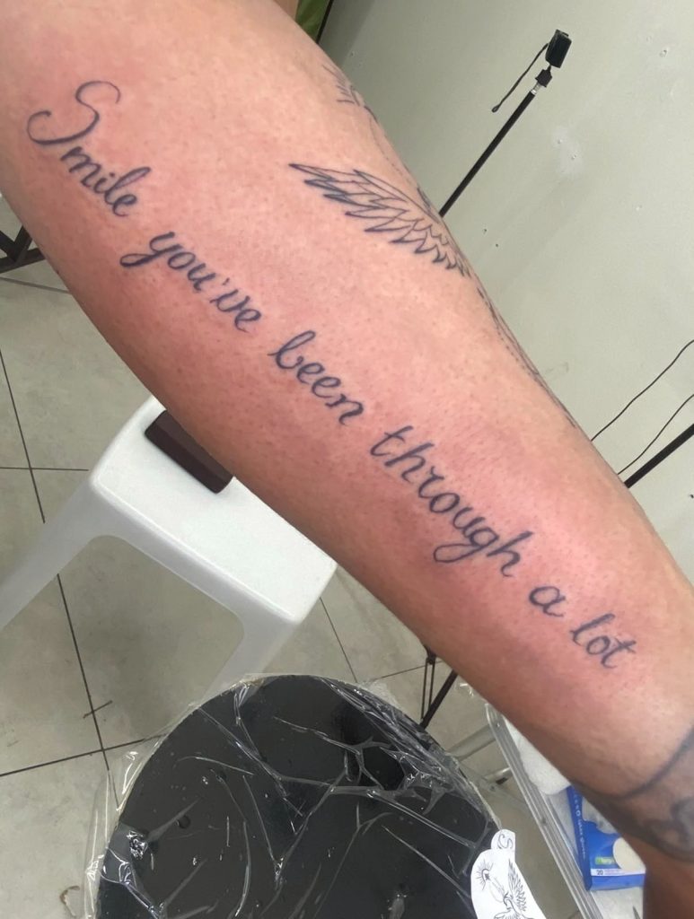 Fine line tattoo by Woke Tattoo Studio in Randburg