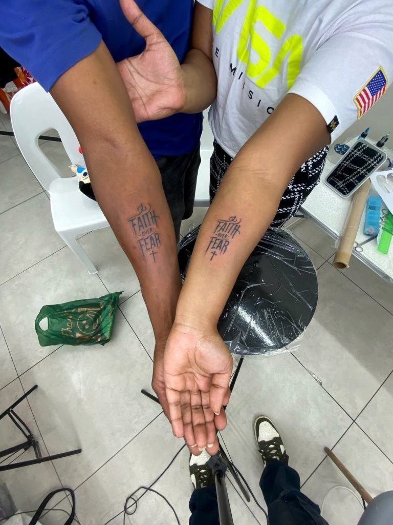 Fine line tattoo by Woke Tattoo Studio in Randburg