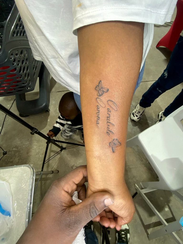 Fine line tattoo by Woke Tattoo Studio in Randburg