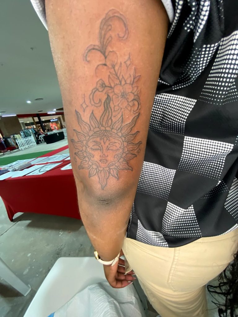 Fine line tattoo by Woke Tattoo Studio in Randburg