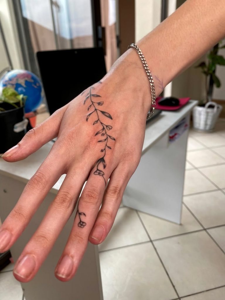 Fine line tattoo by Woke Tattoo Studio in Randburg