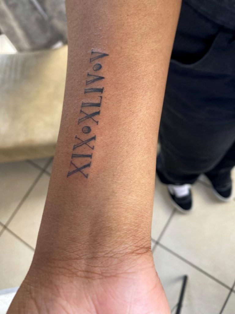Fine line tattoo by Woke Tattoo Studio in Randburg