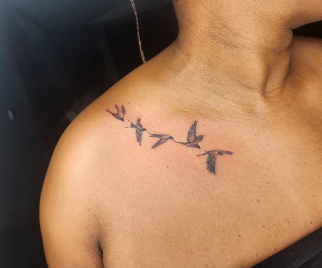 Fine line tattoo by Woke Tattoo Studio in Randburg