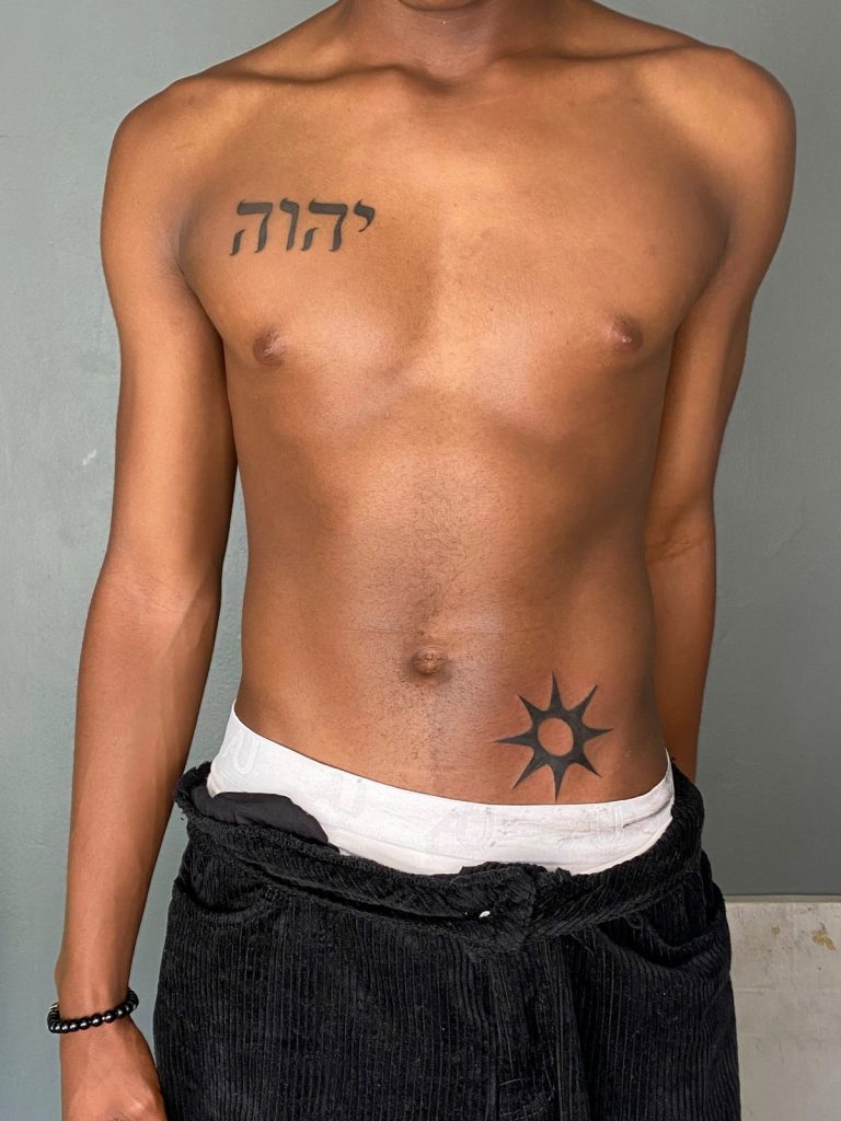 Fine line tattoo by Woke Tattoo Studio in Randburg