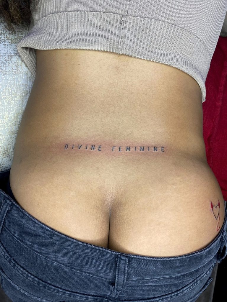 Fine line tattoo by Woke Tattoo Studio in Randburg