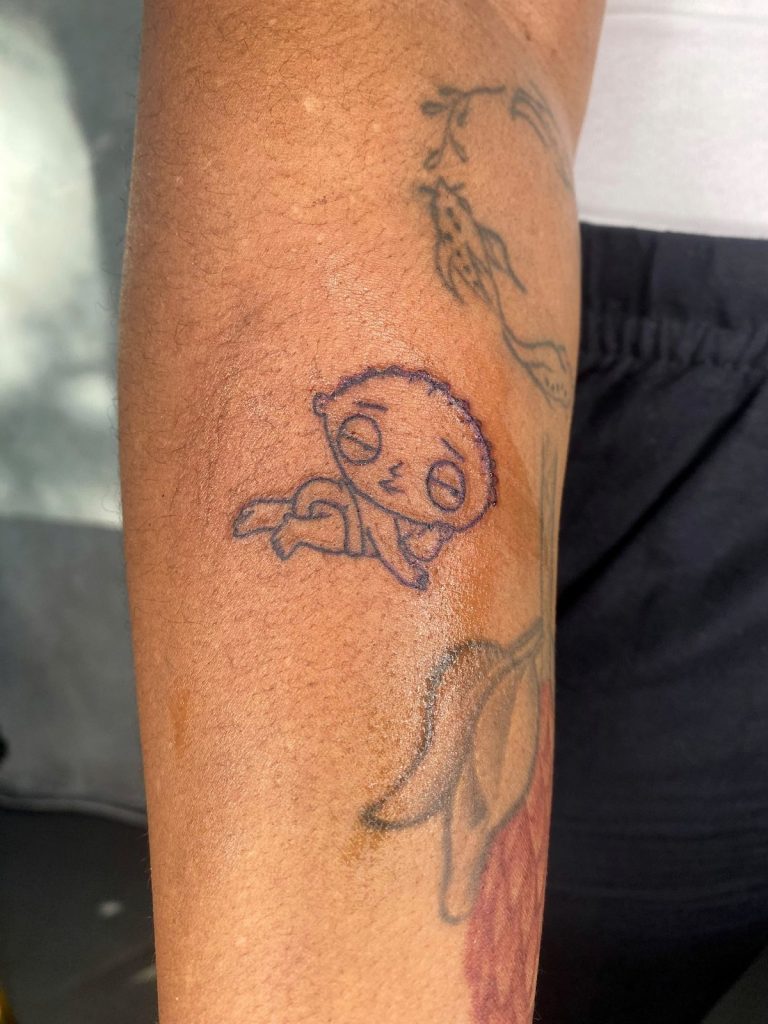 Fine line tattoo by Woke Tattoo Studio in Randburg