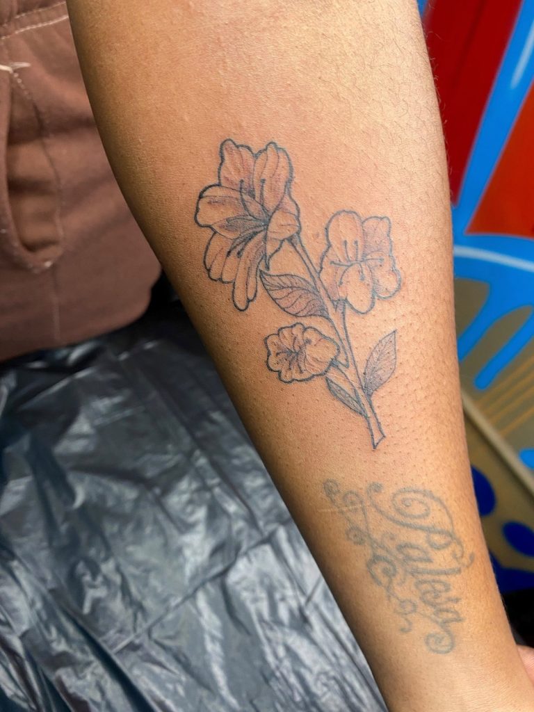 Fine line tattoo by Woke Tattoo Studio in Randburg