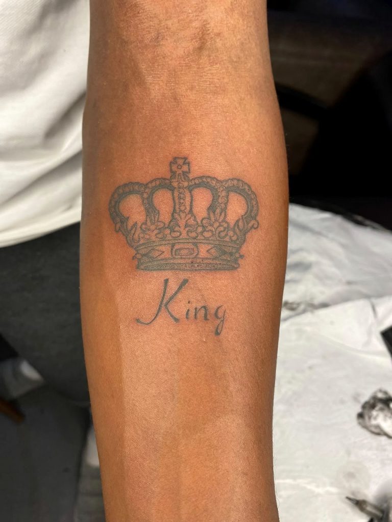 Fine line tattoo by Woke Tattoo Studio in Randburg