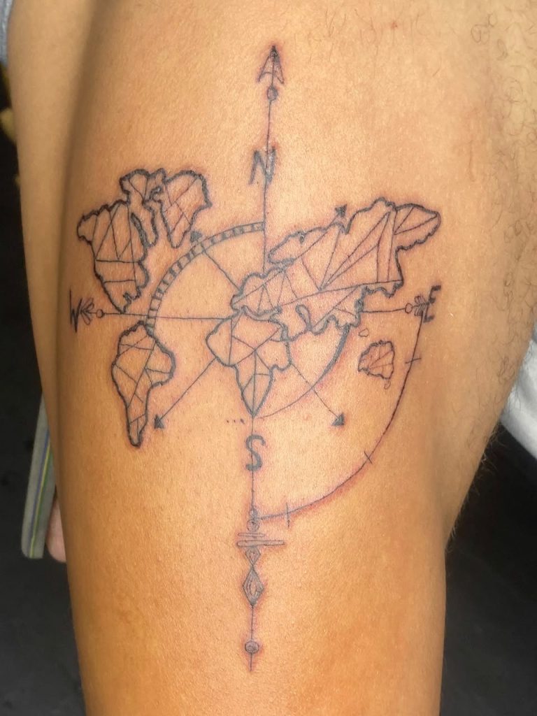 Fine line tattoo by Woke Tattoo Studio in Randburg