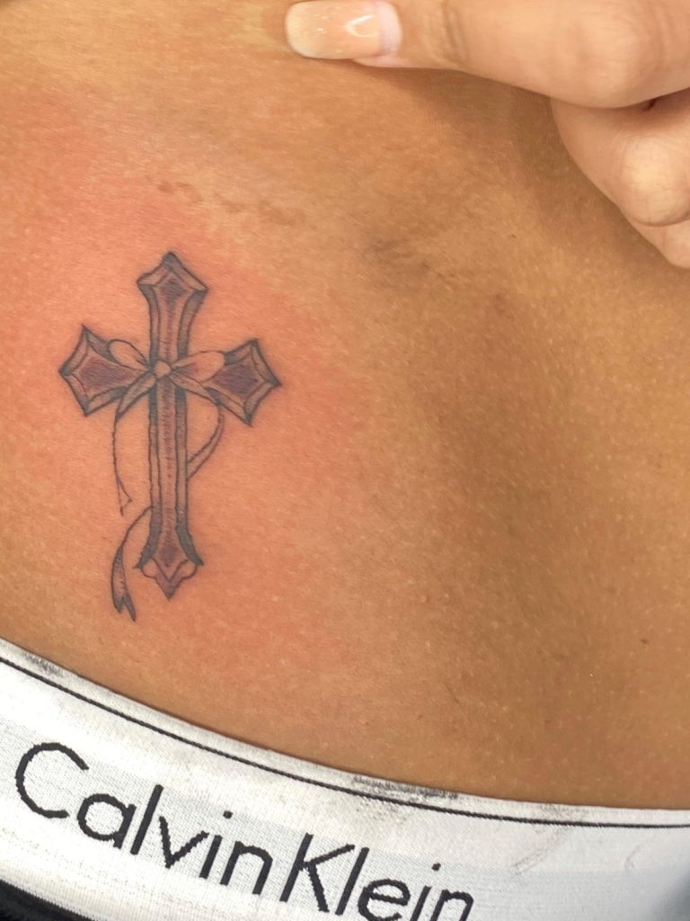 Fine line tattoo by Woke Tattoo Studio in Randburg
