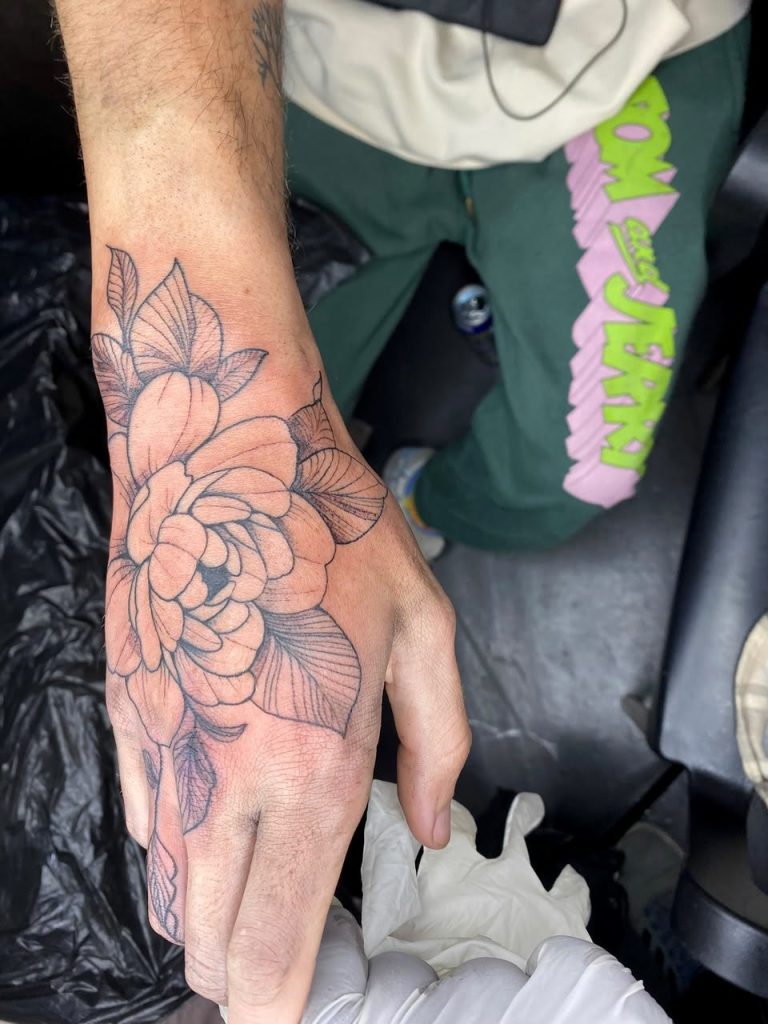 Fine line tattoo by Woke Tattoo Studio in Randburg