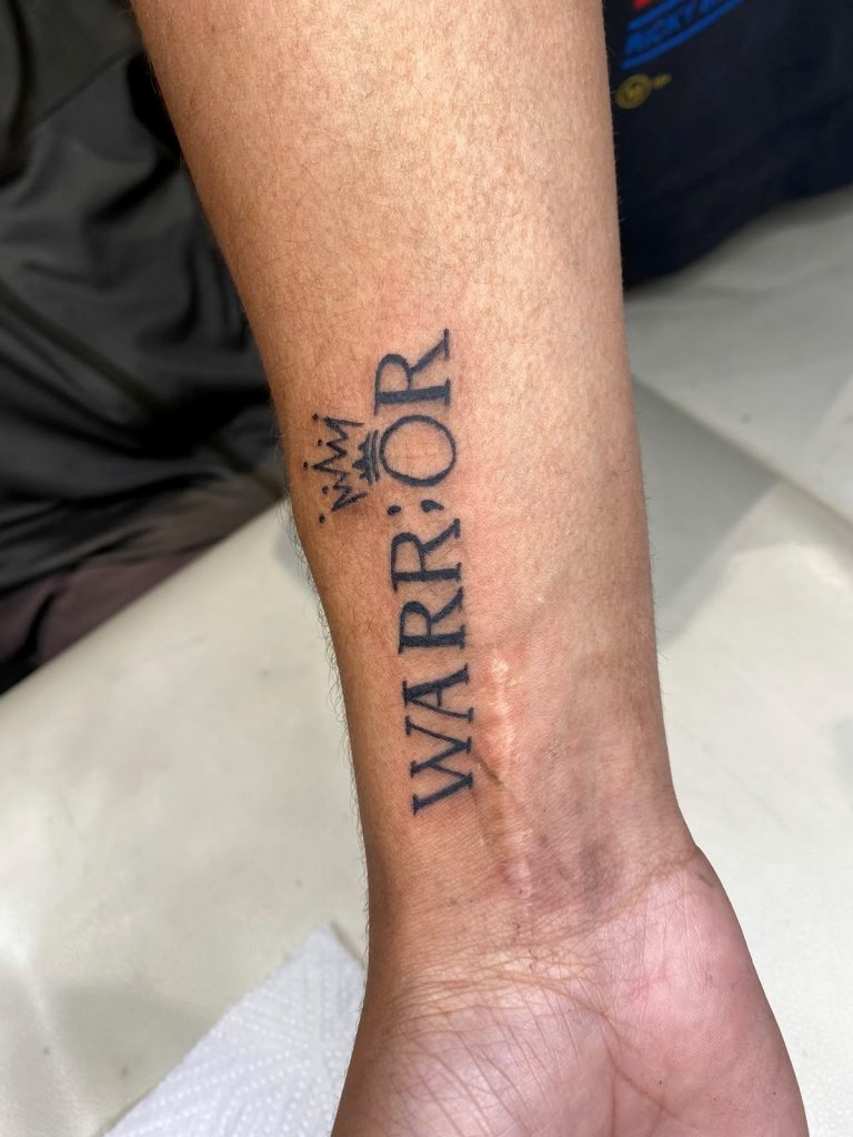 Fine line tattoo by Woke Tattoo Studio in Randburg