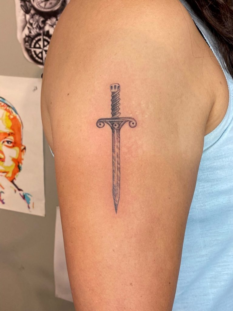 Fine line tattoo by Woke Tattoo Studio in Randburg
