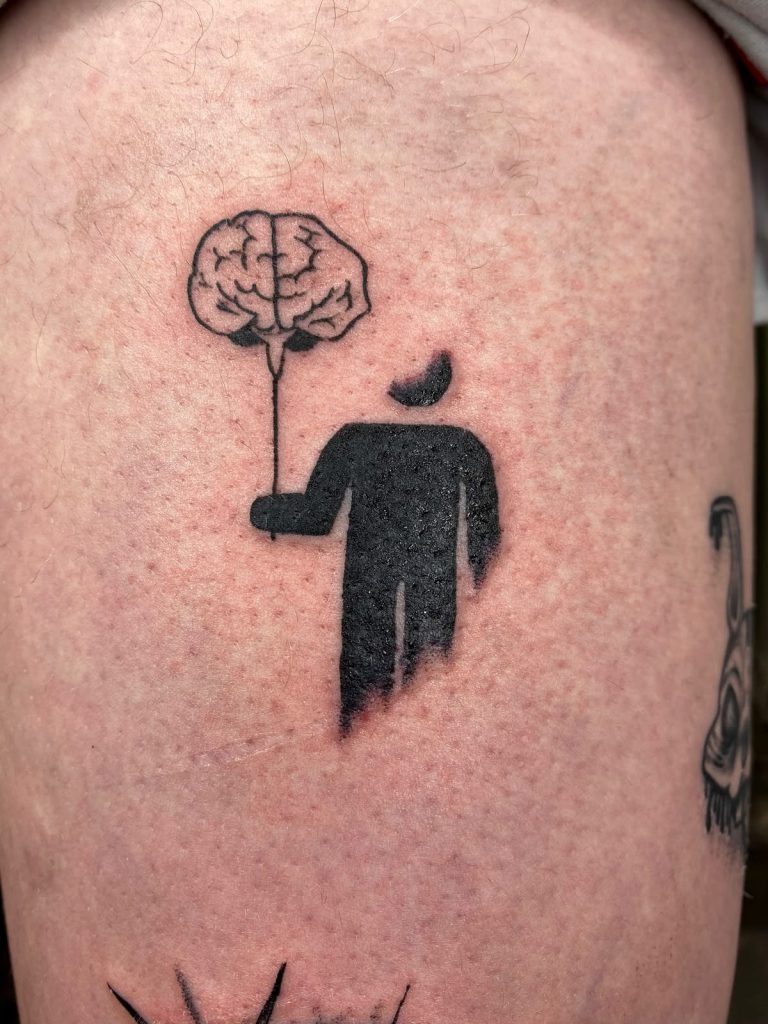 Fine line tattoo by Woke Tattoo Studio in Randburg