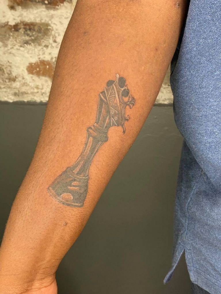 Fine line tattoo by Woke Tattoo Studio in Randburg