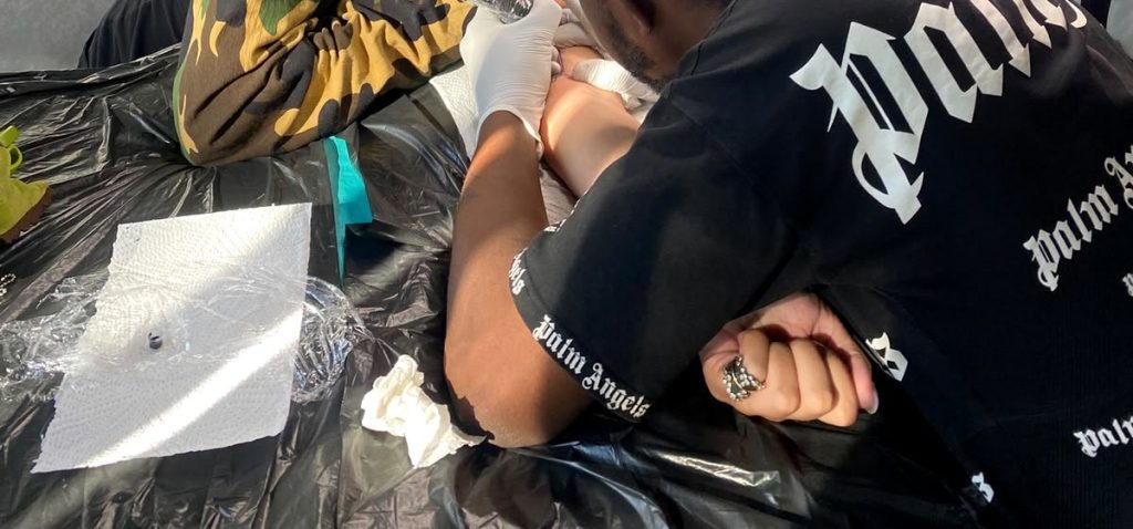 Luxury home tattoo experience by Woke Tattoo Studio in Johannesburg