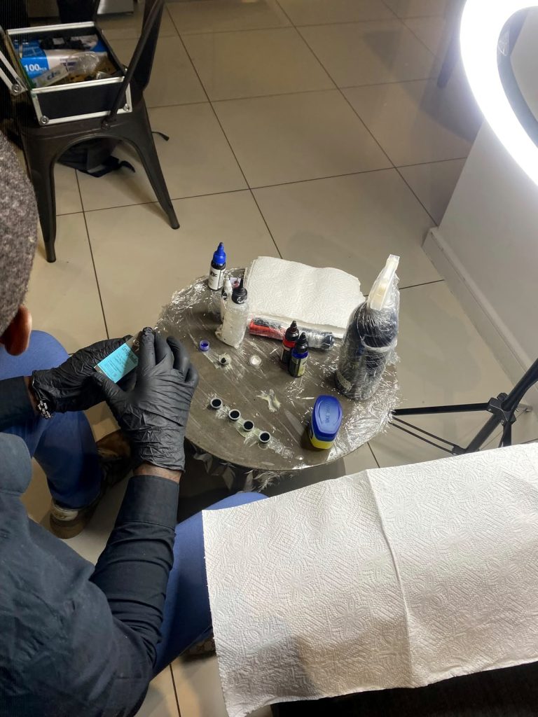 Luxury home tattoo experience by Woke Tattoo Studio in Johannesburg