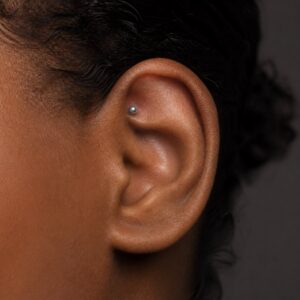 Forward helix piercing