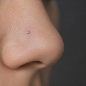 High nostril piercing