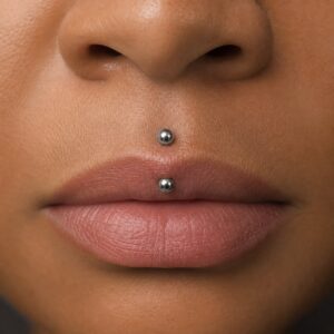 Jestrum vertical medusa piercing