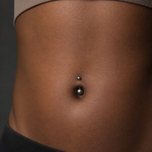 Upper navel piercing