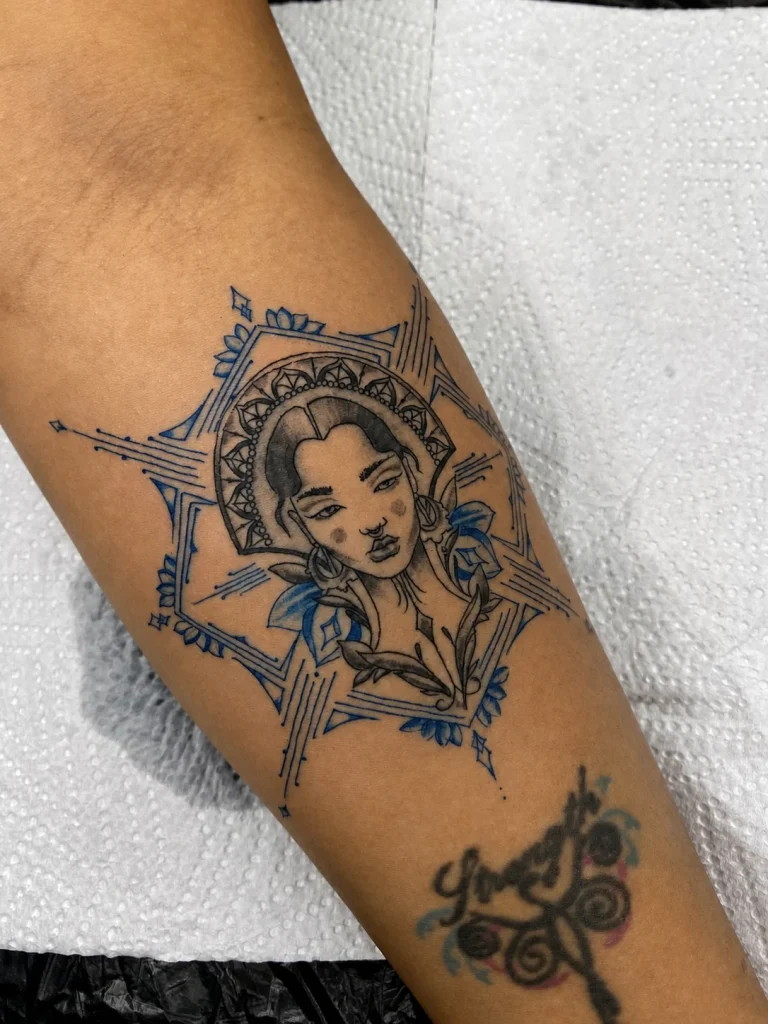 Custom tattoo healing stage: Fully Healed