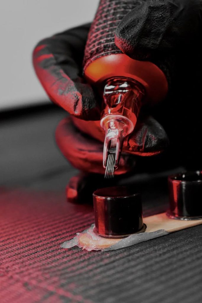 Professional tattoo equipment prepared for an appointment