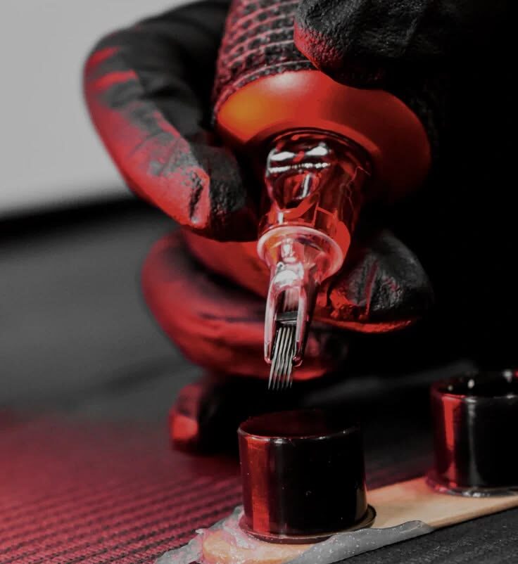 Professional tattoo equipment prepared for an appointment
