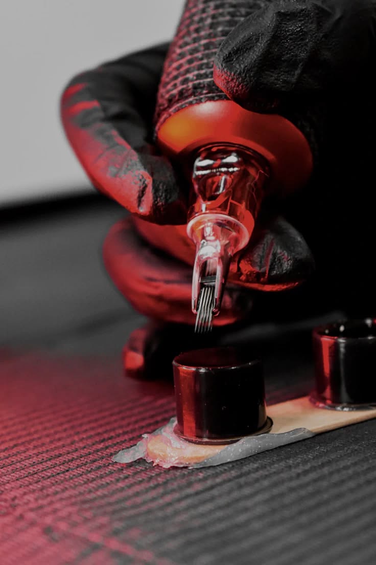 Professional tattoo equipment prepared for an appointment